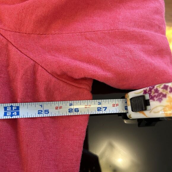 Abercrombie & Fitch Women's Linen blazer Pink Single Button Oversized‎ XL NWT - Picture 4 of 5